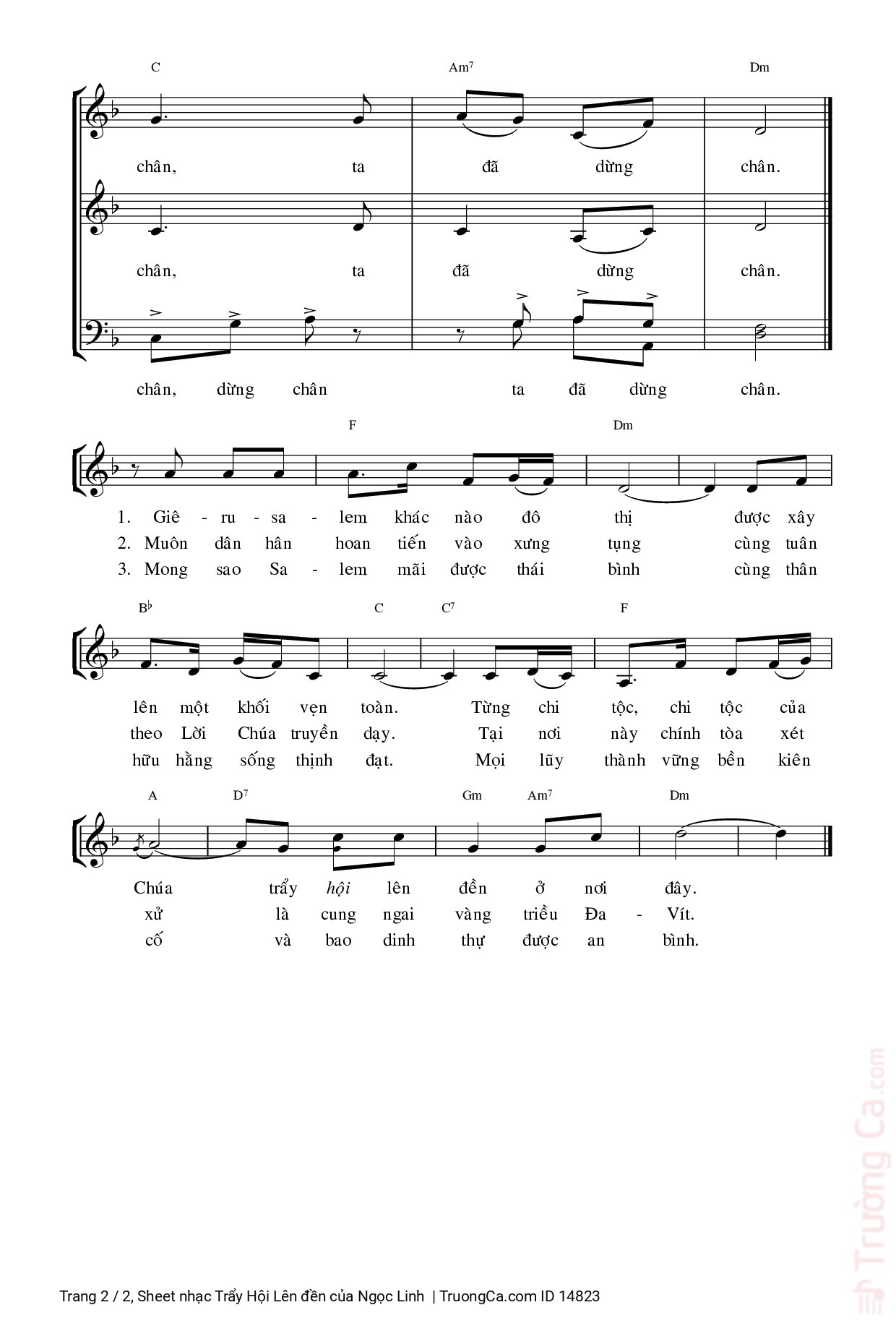 Page 2 of Sheet music PDF Trẩy Hội Lên đền - Ngọc Linh