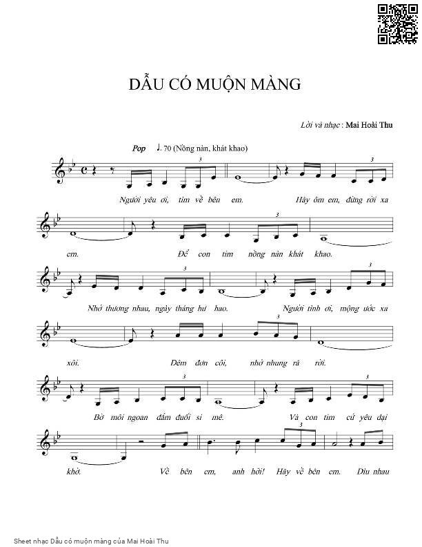 Sheet PDF of Dẫu có muộn màng