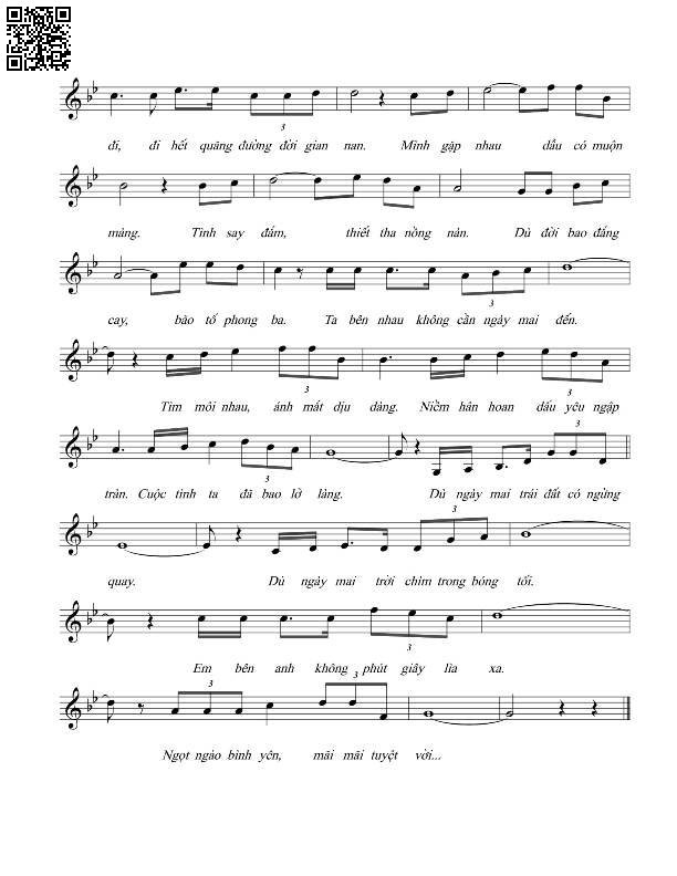 Page 2 of Sheet music PDF Dẫu có muộn màng - Mai Hoài Thu
