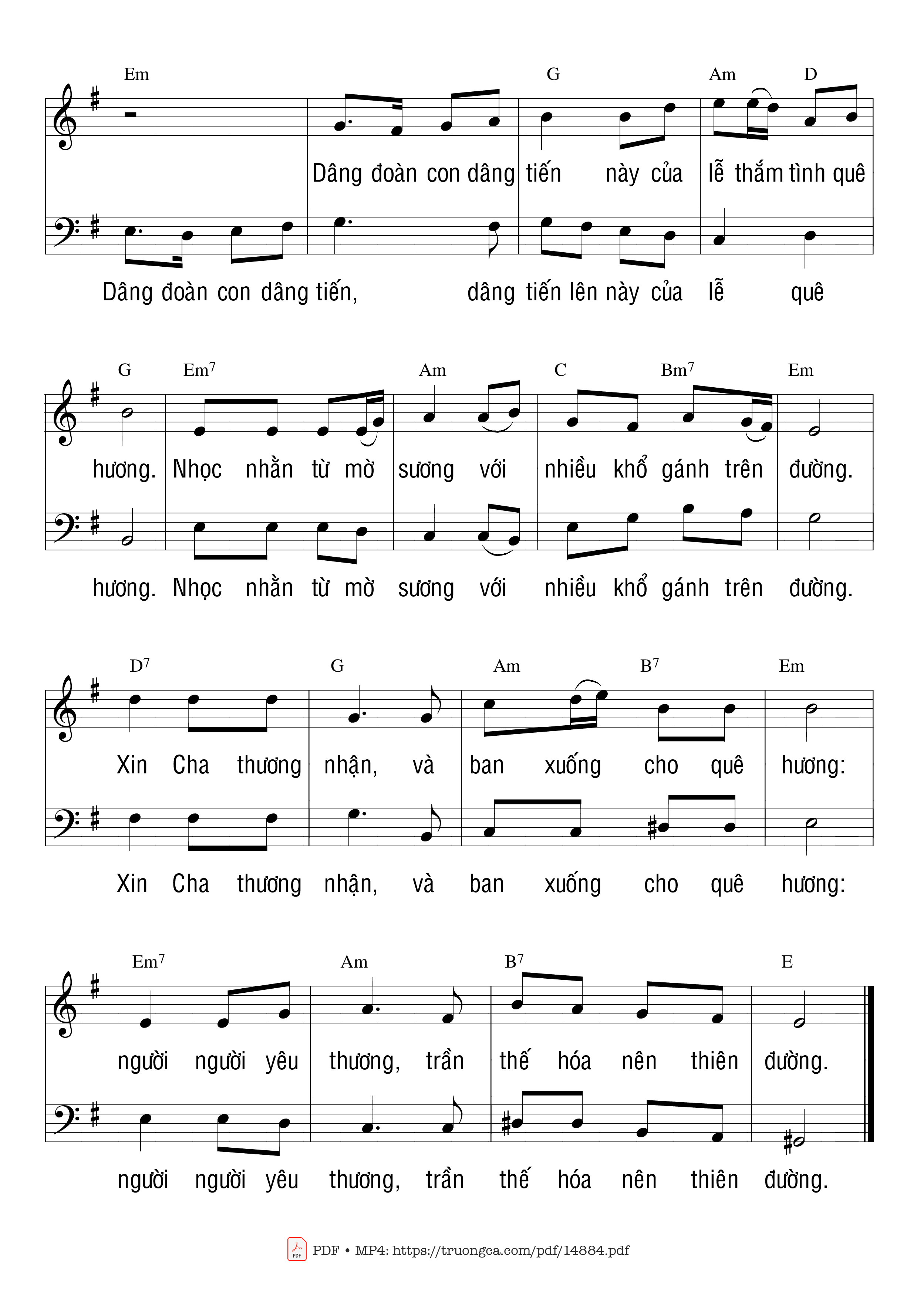Page 2 of Sheet music PDF Của Lễ Thắm Tình Quê Hương - Trần Anh Vũ