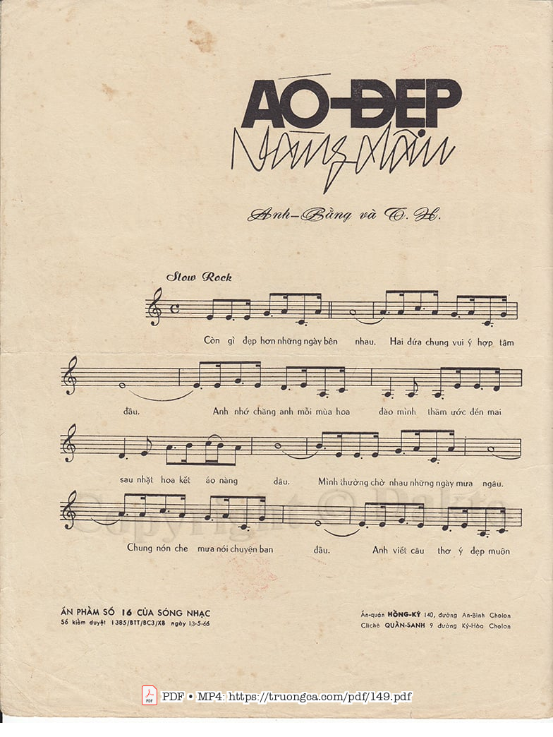 Page 2 of Sheet music PDF Áo đẹp nàng dâu - Anh Bằng