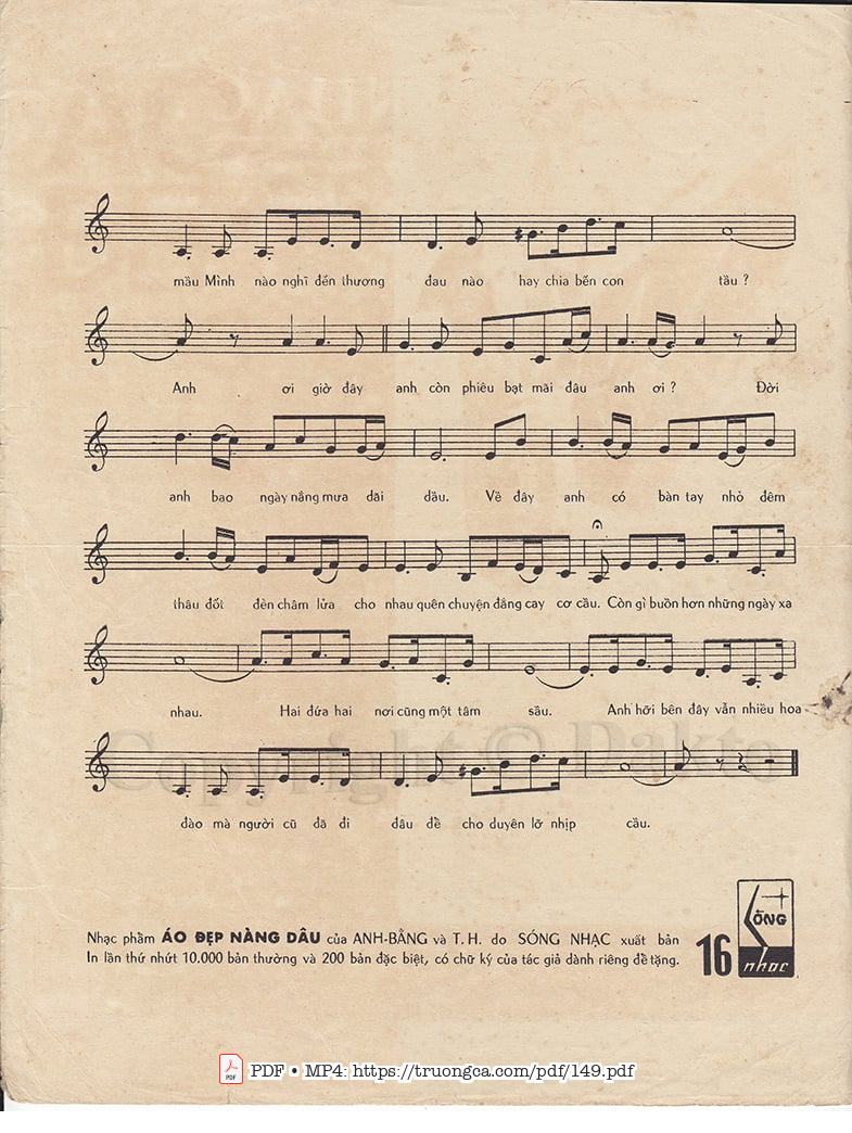 Page 3 of Sheet music PDF Áo đẹp nàng dâu - Anh Bằng