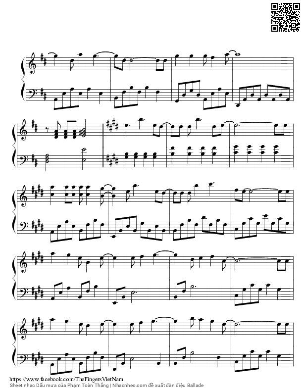 Page 3 of Sheet music PDF Dấu mưa - Phạm Toàn Thắng
