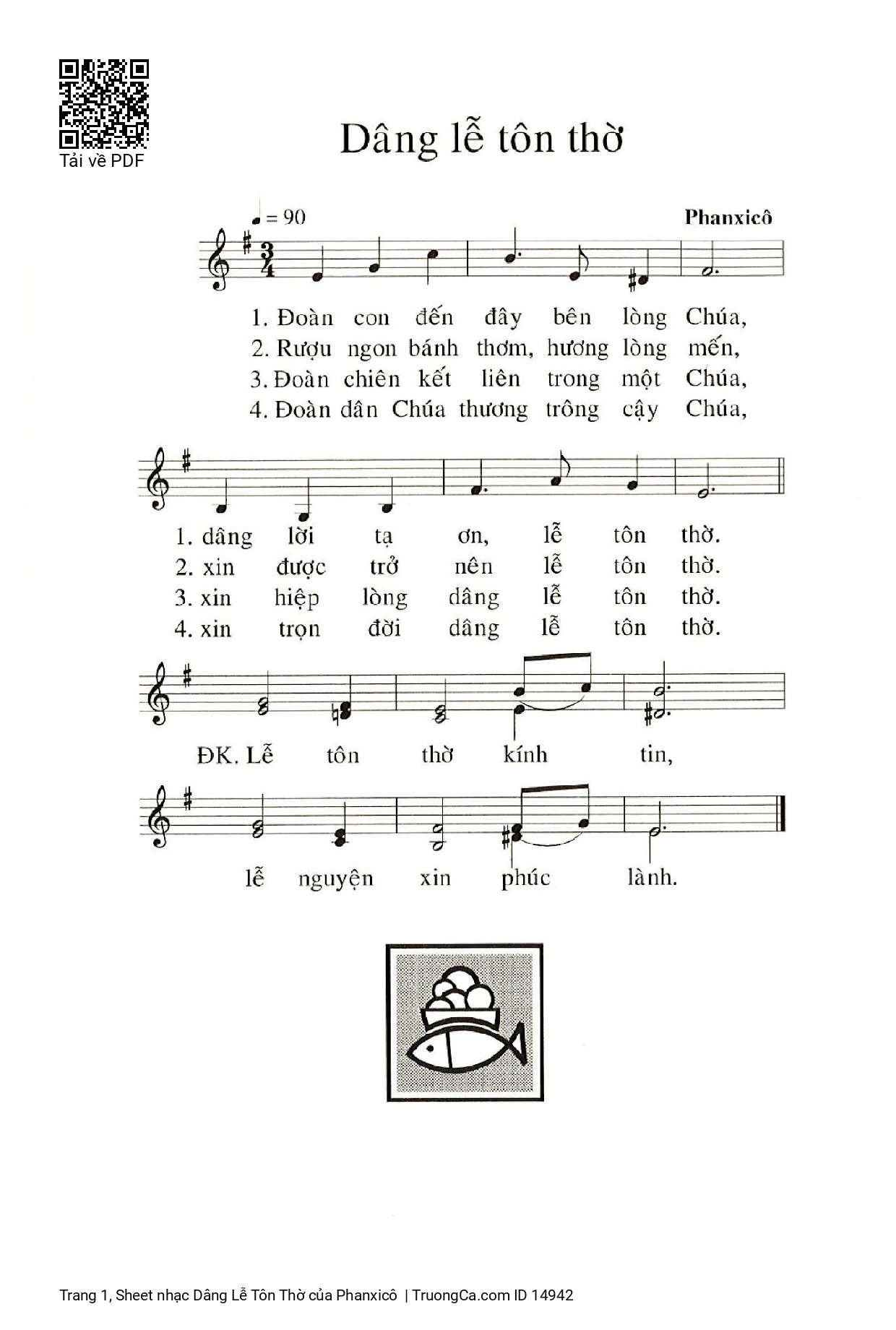 Sheet PDF of Dâng Lễ Tôn Thờ