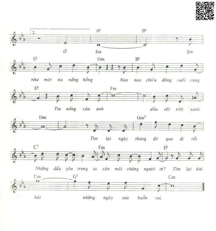 Page 2 of Sheet music PDF Dấu vết - Bảo Chấn