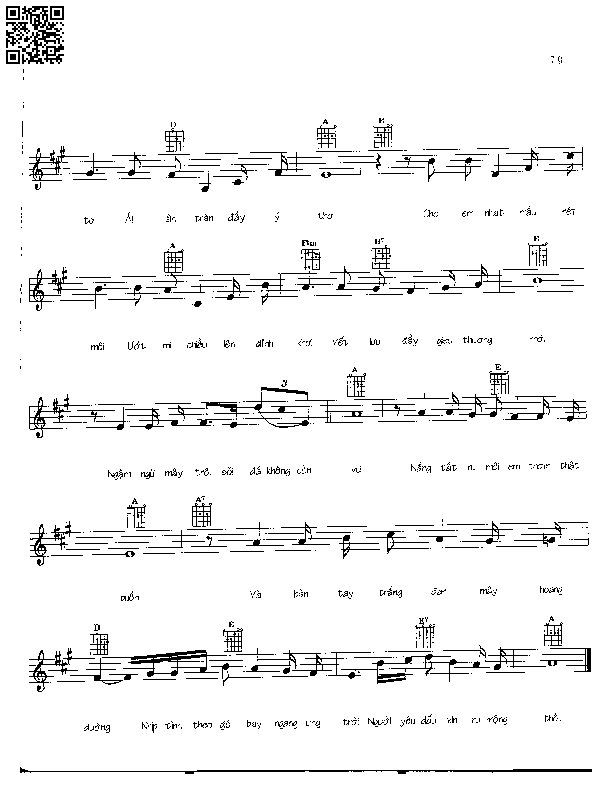 Page 2 of Sheet music PDF Dấu vết tình yêu - Ngô Thụy Miên