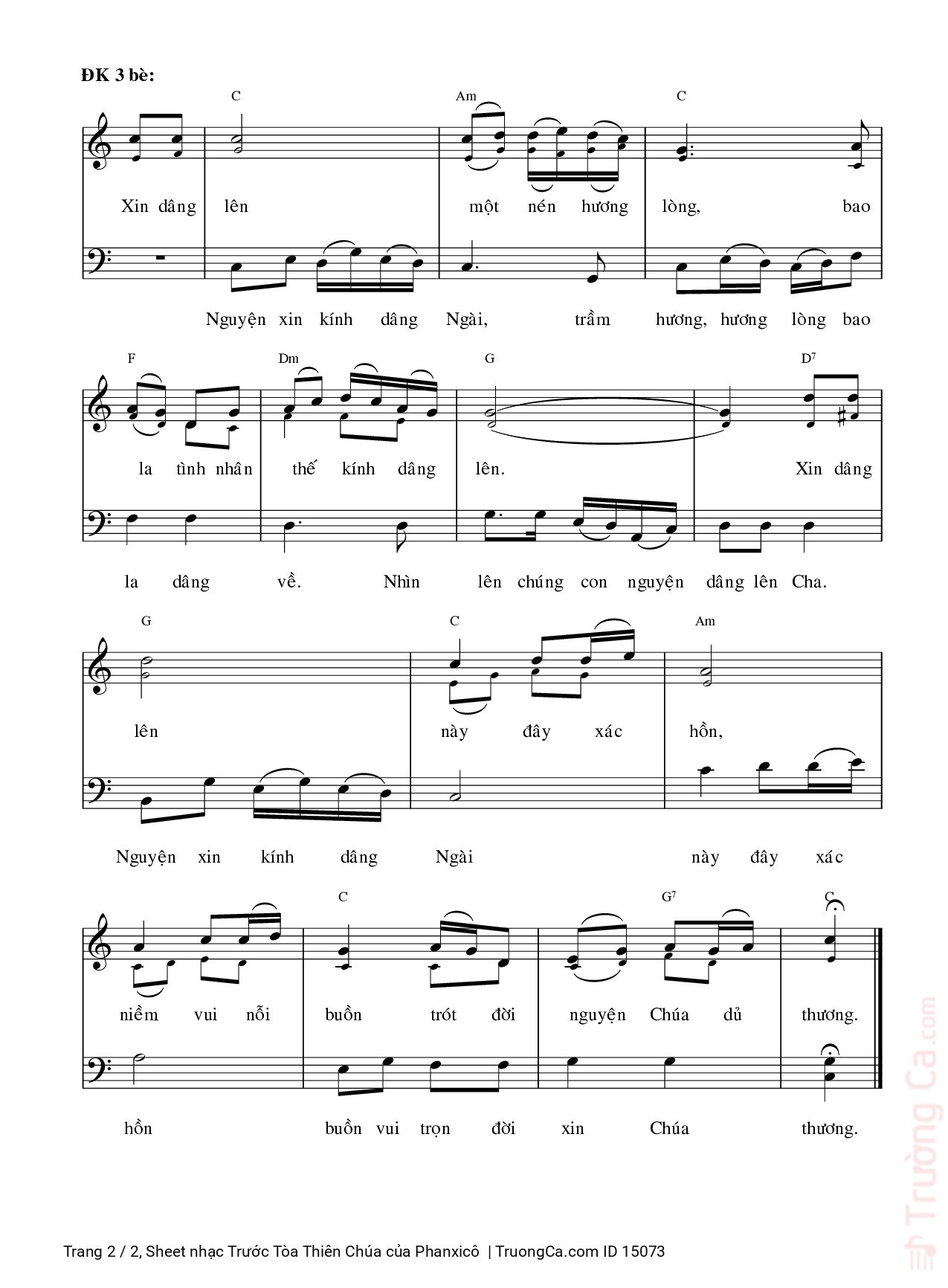 Page 2 of Sheet music PDF Trước Tòa Thiên Chúa - Phanxicô
