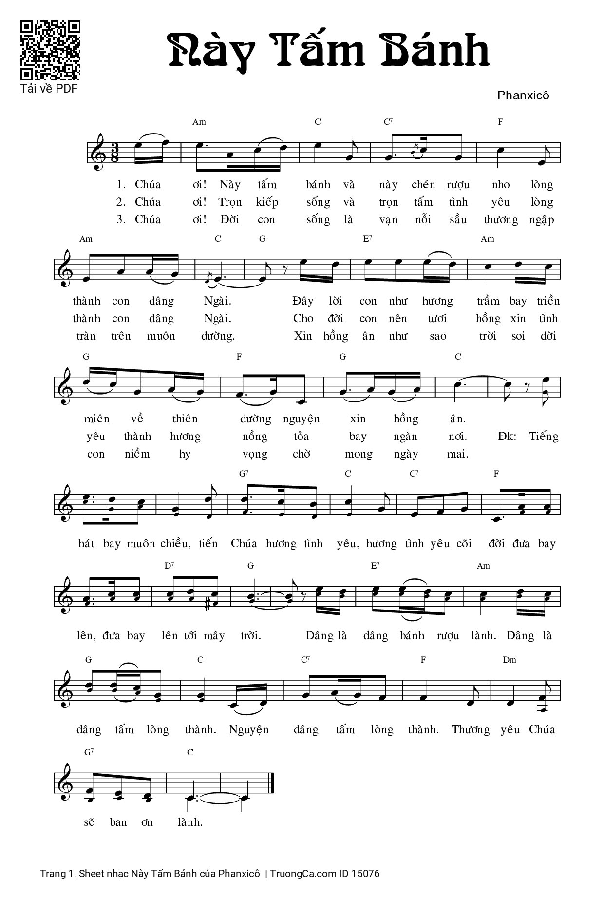 Sheet PDF of Này Tấm Bánh