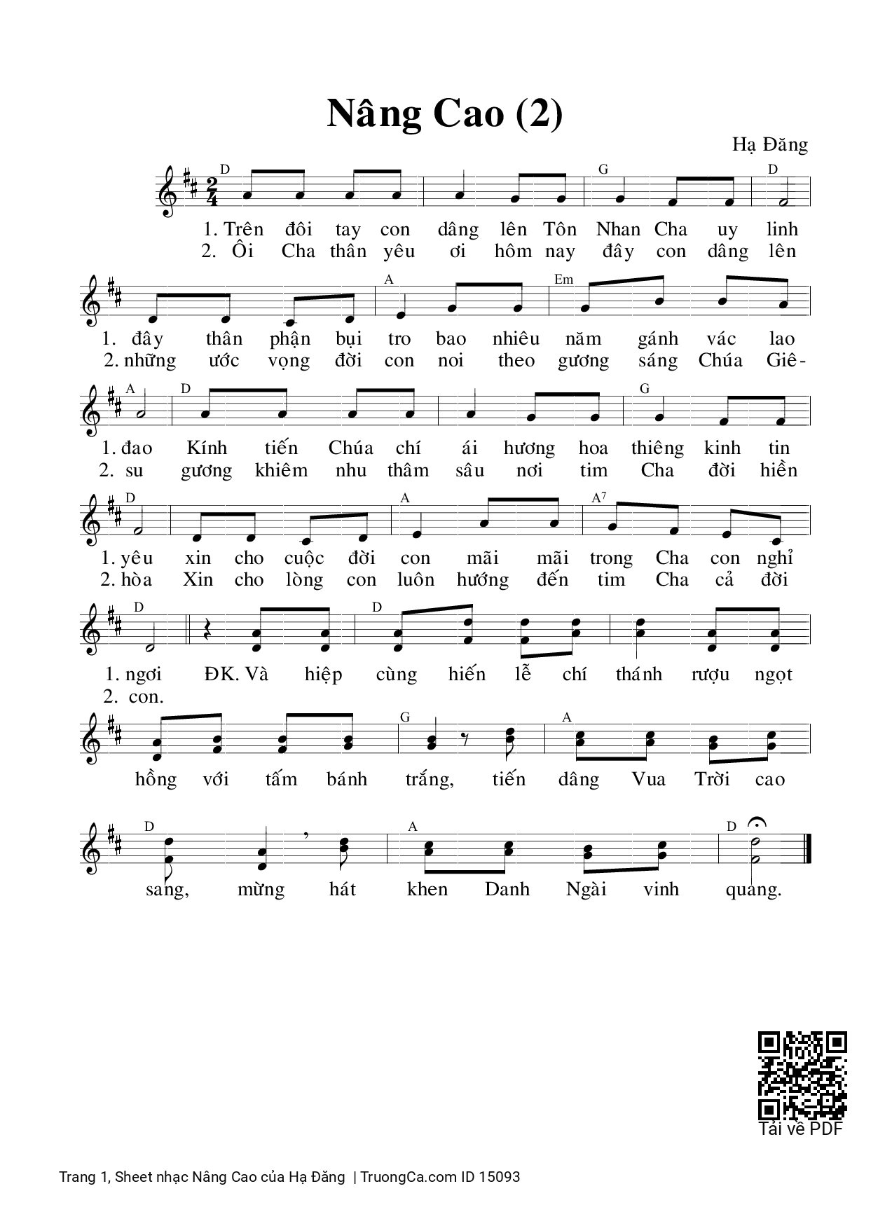 Nâng Cao - Hạ Đăng