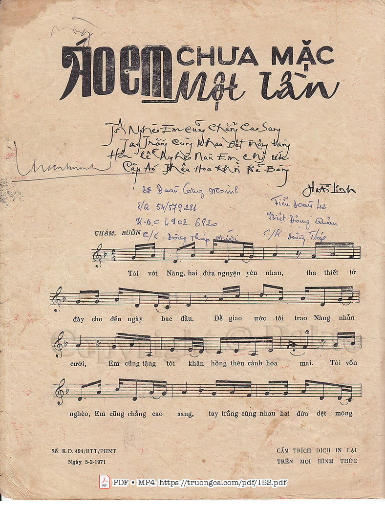 Page 2 of Sheet music PDF Áo em chưa mặc một lần - Hoài Linh