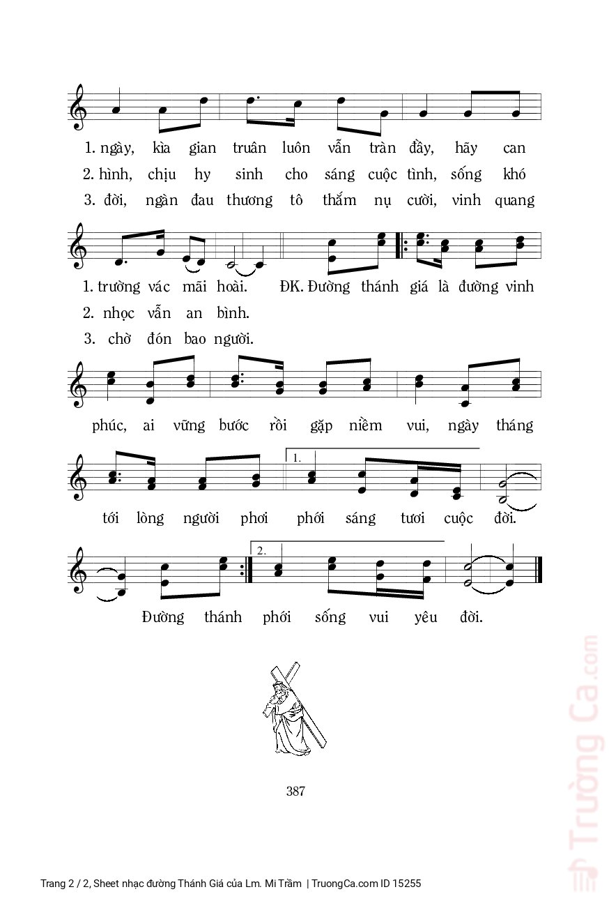 Page 2 of Sheet music PDF đường Thánh Giá - Lm. Mi Trầm