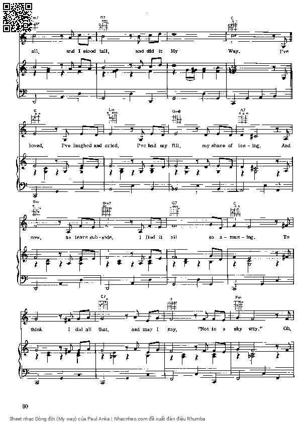 Page 3 of Sheet music PDF Dòng đời (My way) - Paul Anka