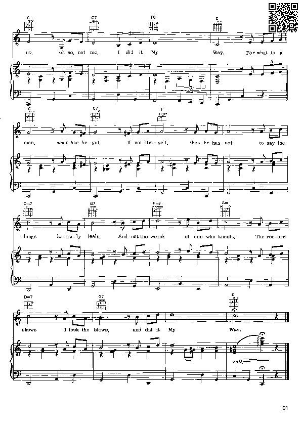Page 4 of Sheet music PDF Dòng đời (My way) - Paul Anka
