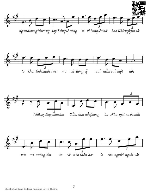 Những dòng lệ rơi rơi trong tim sầu, Trang 2