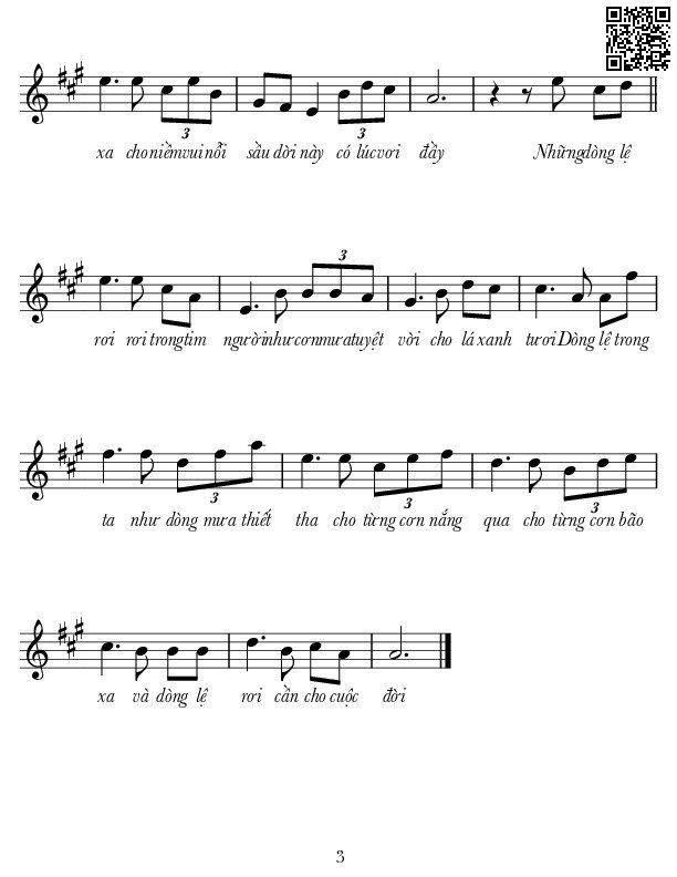 Những dòng lệ rơi rơi trong tim sầu, Trang 3