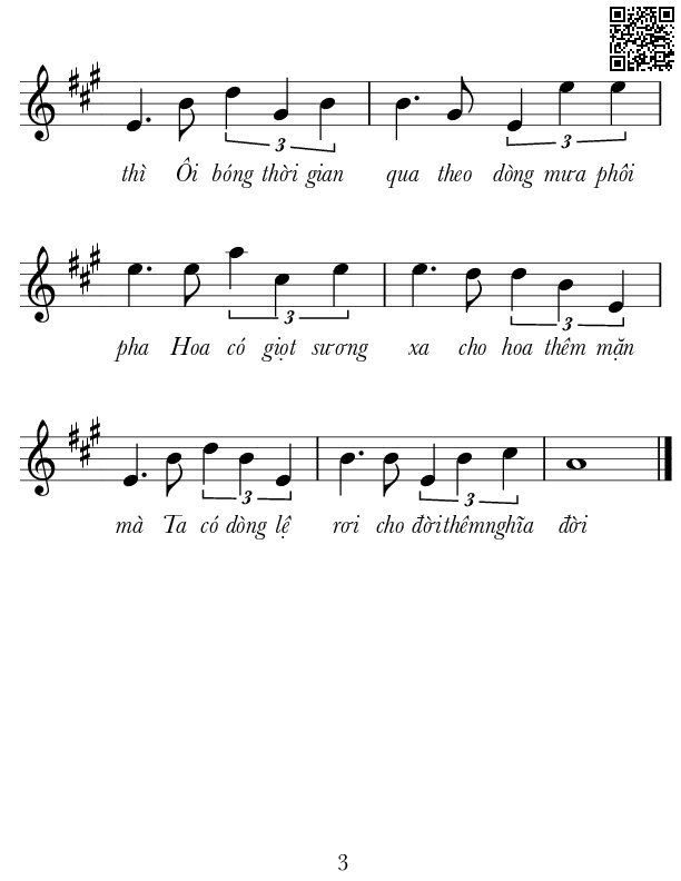 Page 3 of Sheet music PDF Dòng lệ rơi - Lê Tín Hương