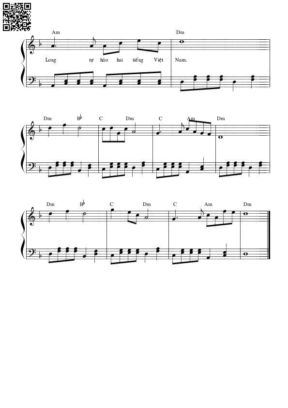 Page 4 of Sheet music PDF Piano Dòng máu Lạc Hồng - Lê Quang