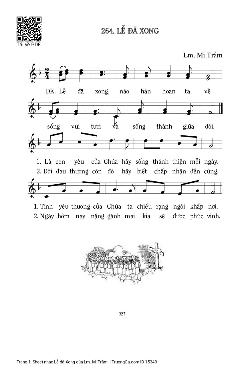 Sheet PDF of Lễ đã Xong - Lm. Mi Trầm