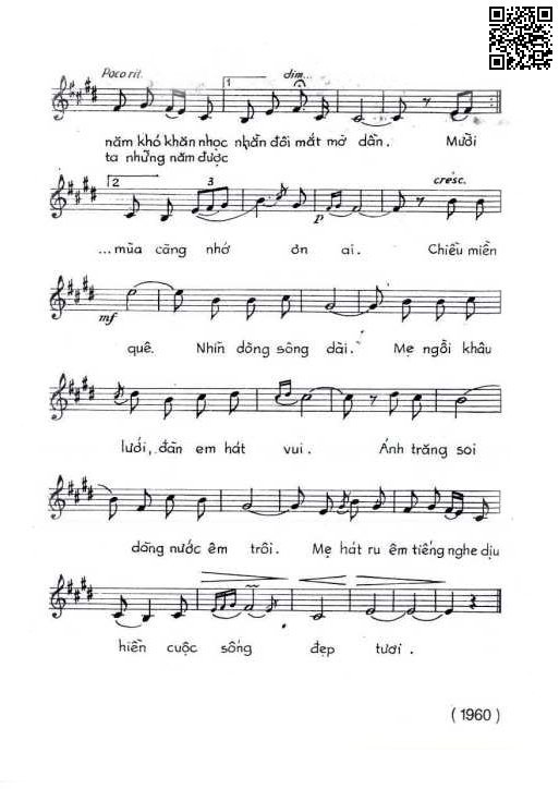 Page 2 of Sheet music PDF Dòng nước mát - Hồ Bắc