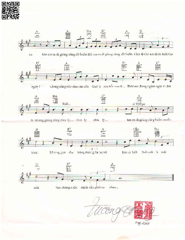 Page 2 of Sheet music PDF Dòng sông buồn - Từ Công Phụng