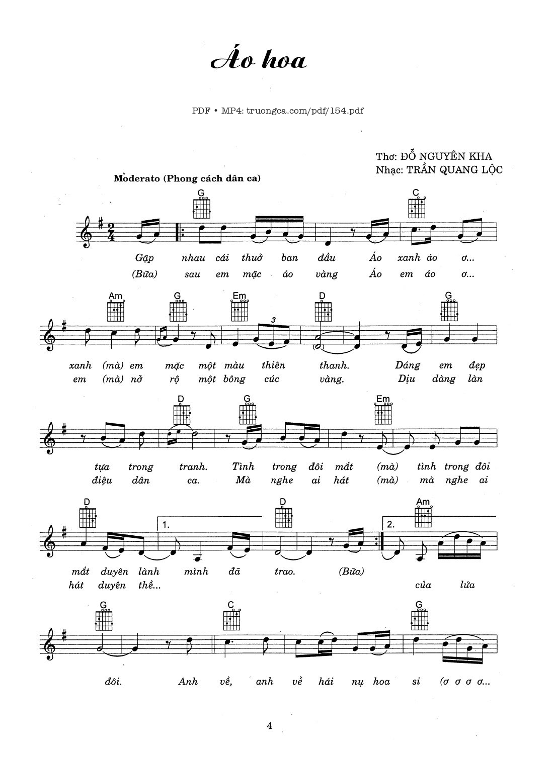 Áo hoa - Trần Quang Lộc