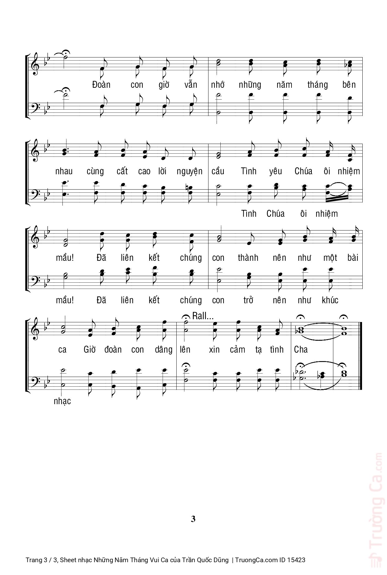 Page 3 of Sheet music PDF Những Năm Tháng Vui Ca - Trần Quốc Dũng