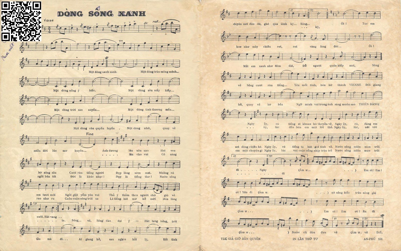 Page 2 of Sheet music PDF Dòng sông xanh (Le beau Danube bleu) - J. Strauss