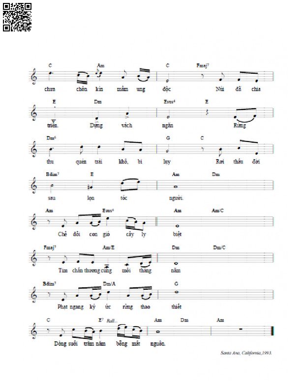 Page 2 of Sheet music PDF Dòng suối trăm năm - Trần Duy Đức