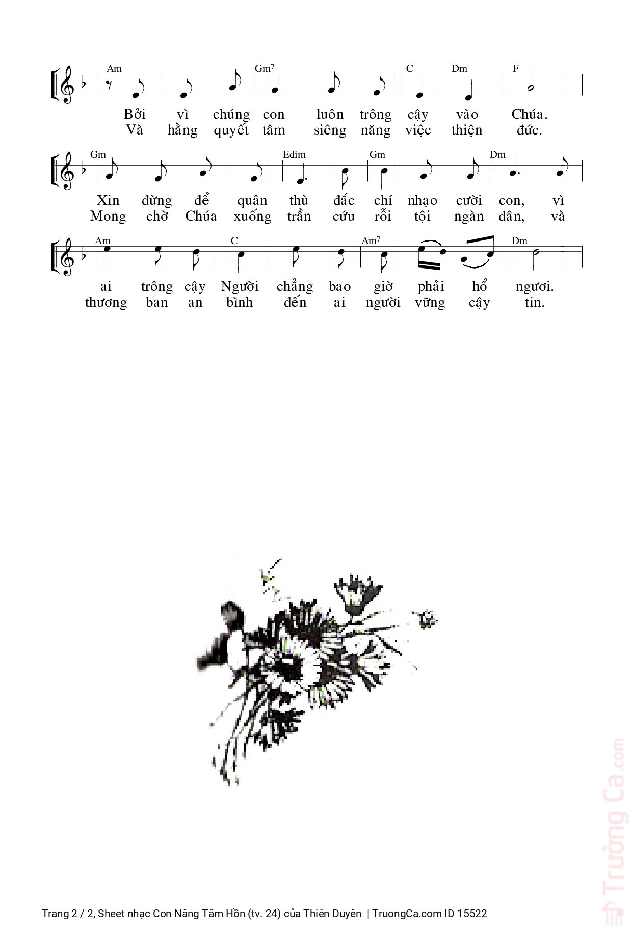 Con nâng tâm hồn lên tới Chúa con nâng tâm hồn lên tới Ngài, Trang 2