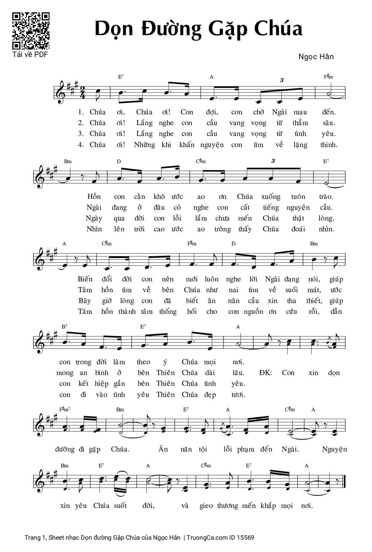 Sheet PDF of Dọn đường Gặp Chúa