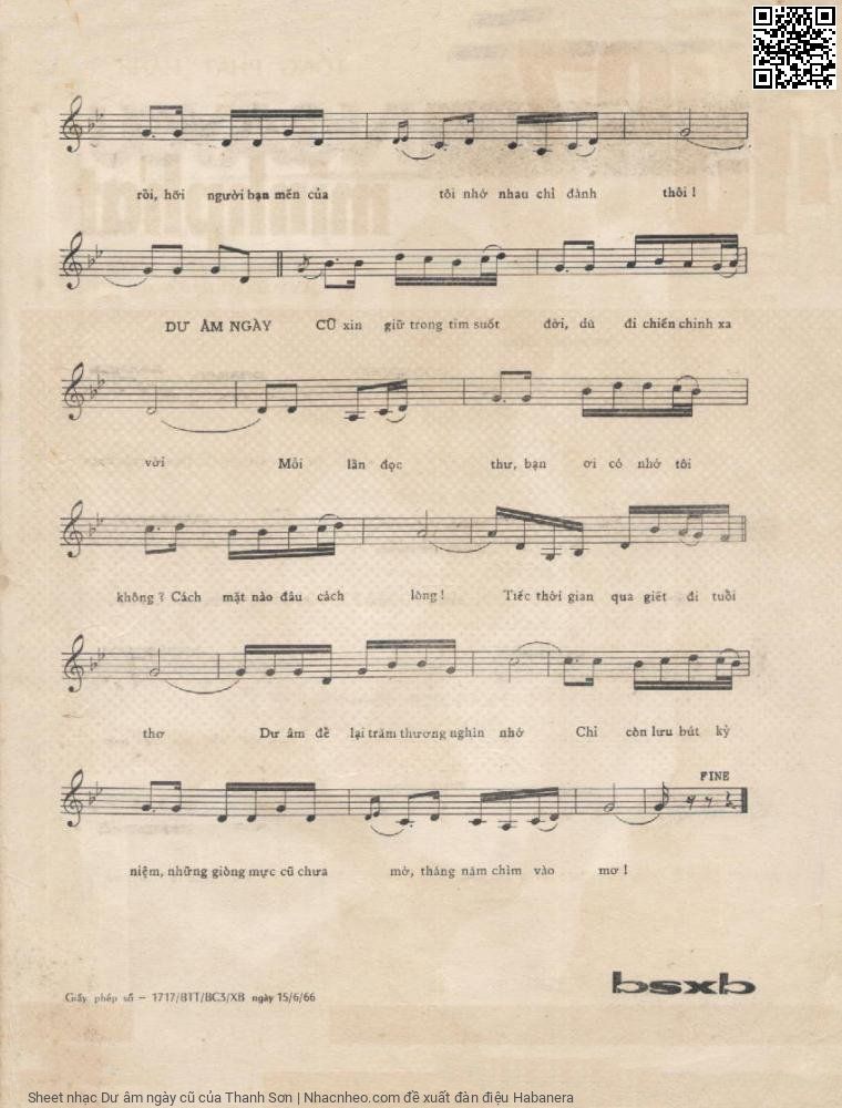 Page 3 of Sheet music PDF Dư âm ngày cũ - Thanh Sơn