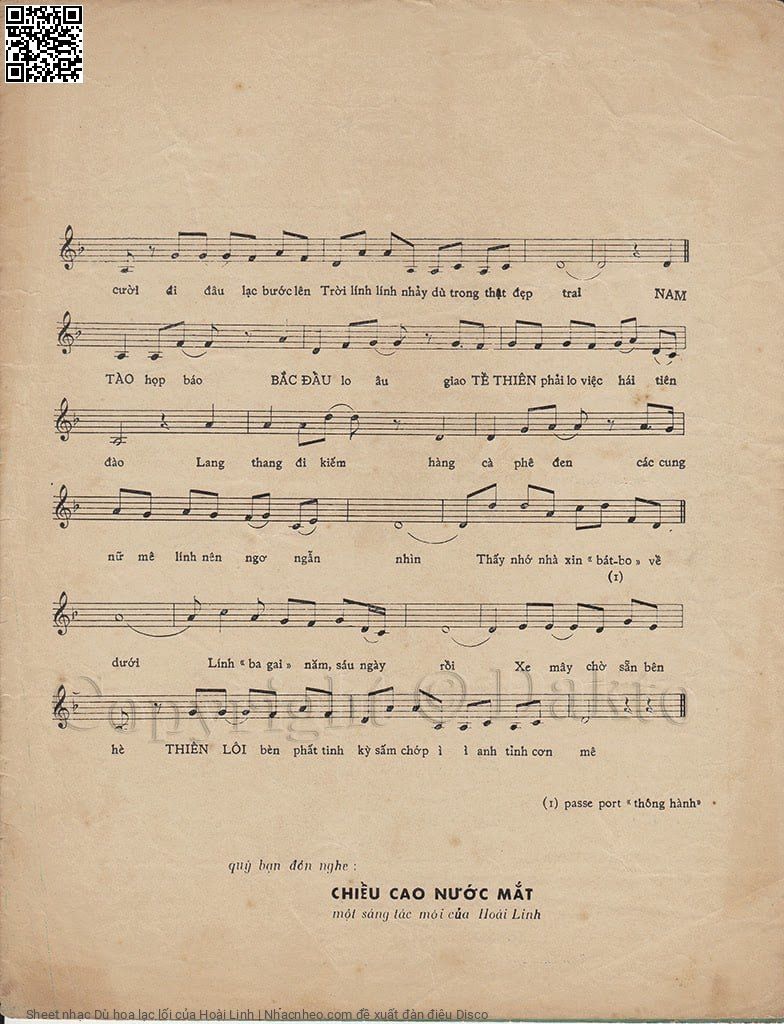 Page 3 of Sheet music PDF Dù hoa lạc lối - Hoài Linh