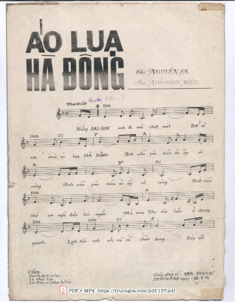 Nắng Sài Gòn anh đi mà chợt mát Bởi vì em mặc áo lụa Hà Đông, Trang 2