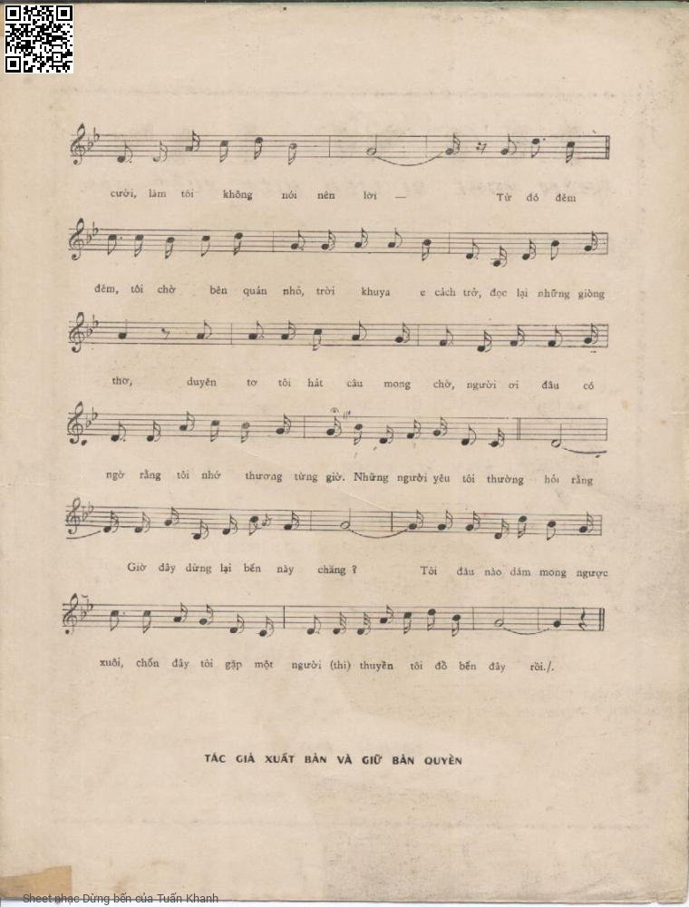 Page 3 of Sheet music PDF Dừng bến - Tuấn Khanh