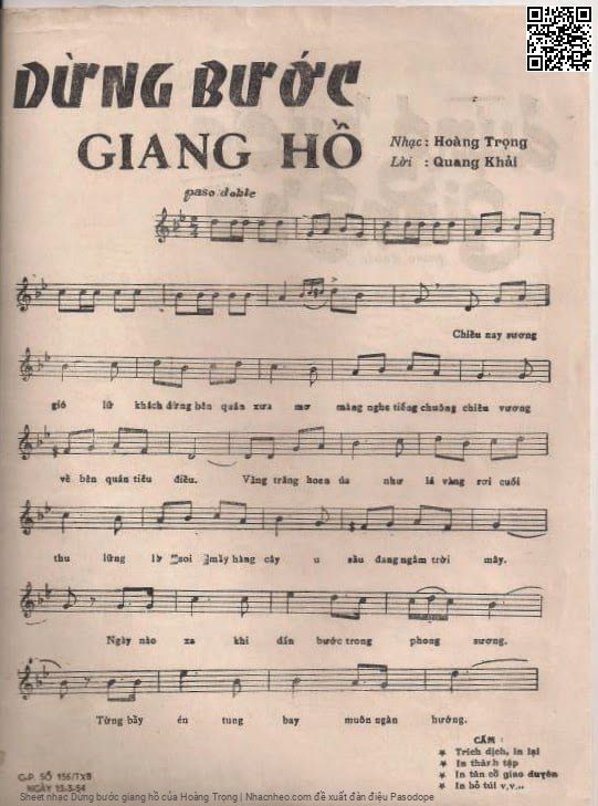 Page 2 of Sheet music PDF Dừng bước giang hồ - Hoàng Trọng