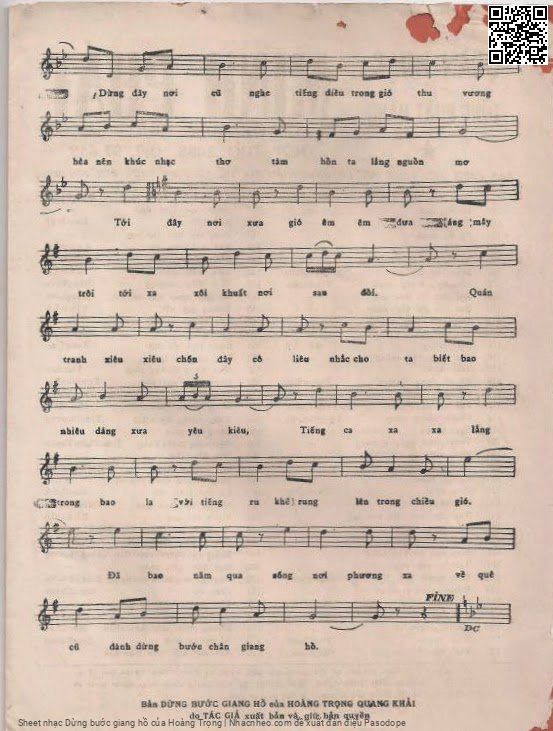 Page 3 of Sheet music PDF Dừng bước giang hồ - Hoàng Trọng