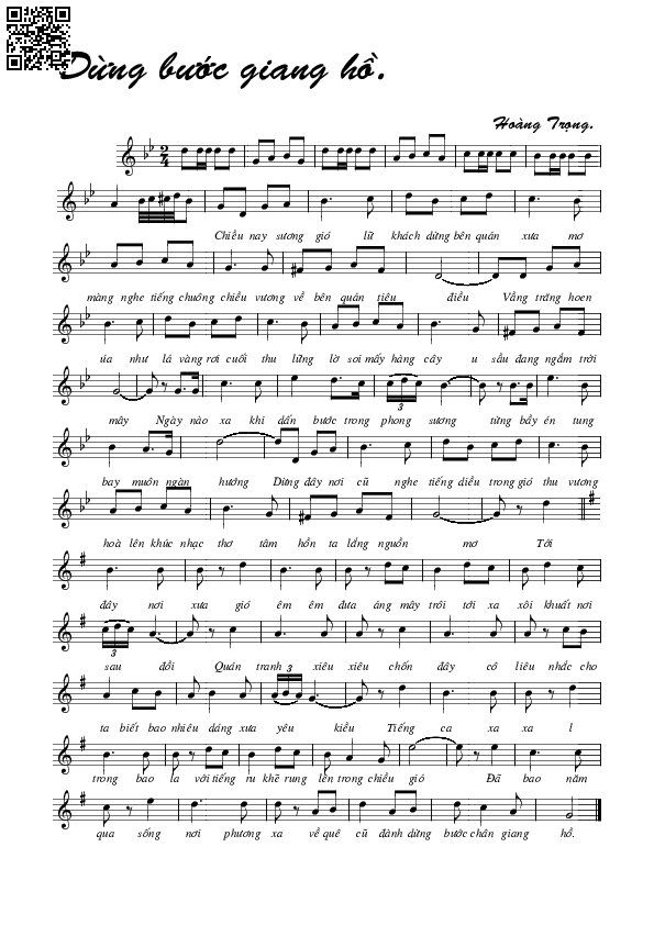 Page 5 of Sheet music PDF Dừng bước giang hồ - Hoàng Trọng