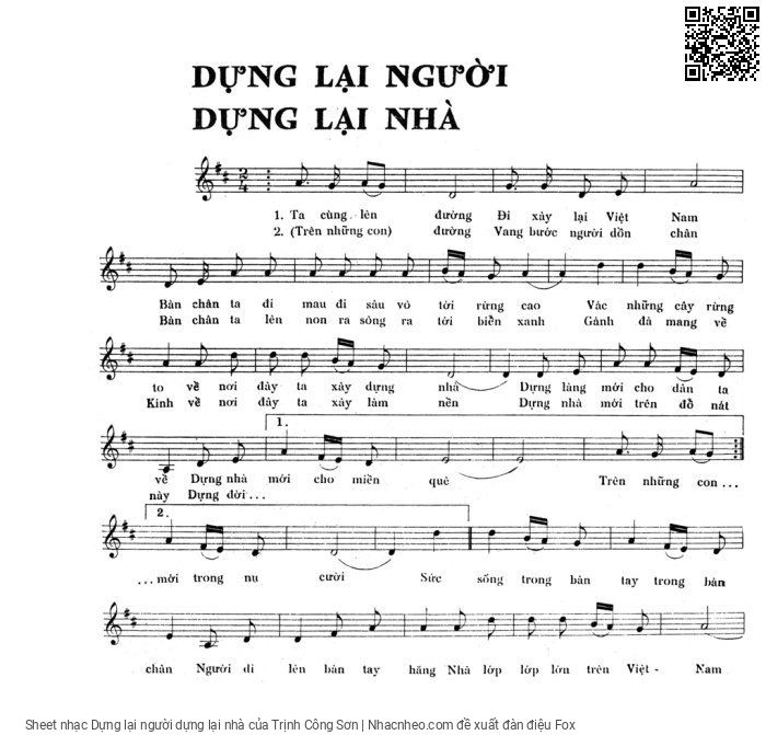 Sheet PDF of Dựng lại người dựng lại nhà