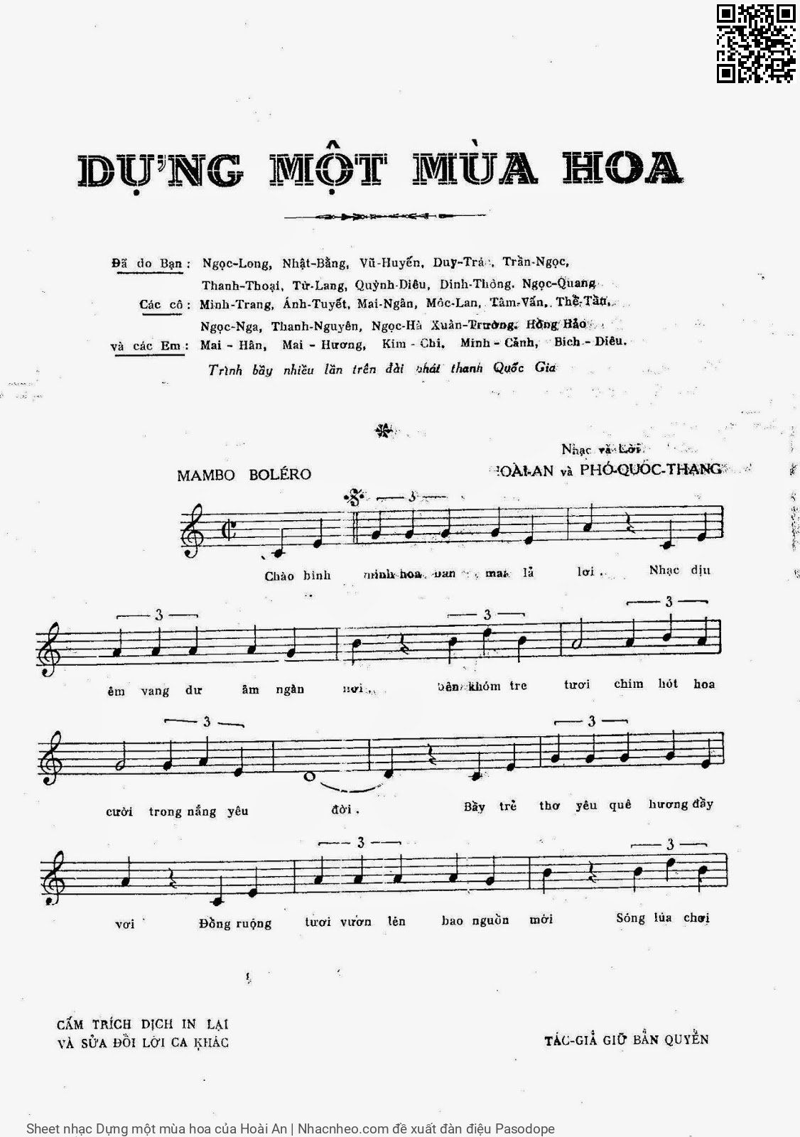 Page 2 of Sheet music PDF Dựng một mùa hoa - Hoài An