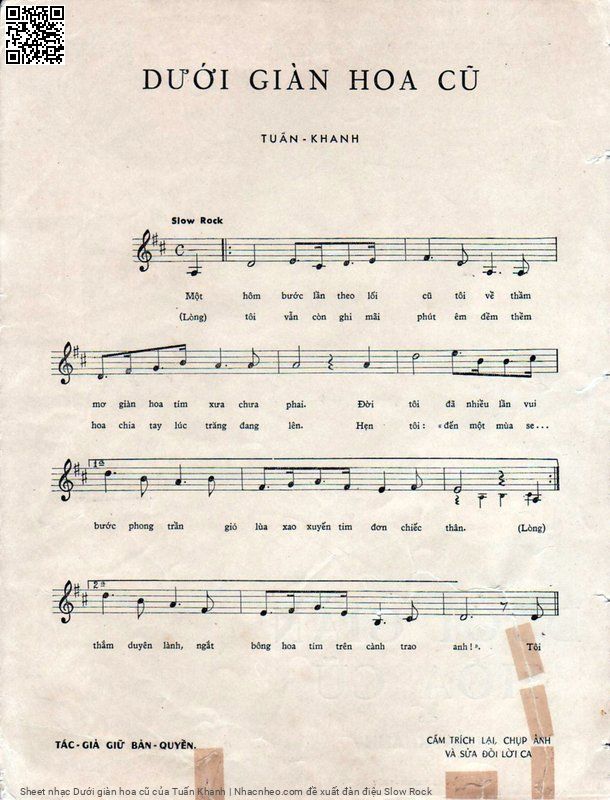 Page 2 of Sheet music PDF Dưới giàn hoa cũ - Tuấn Khanh