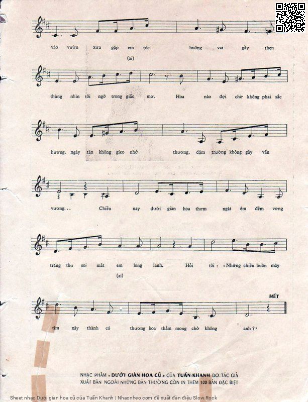 Page 3 of Sheet music PDF Dưới giàn hoa cũ - Tuấn Khanh
