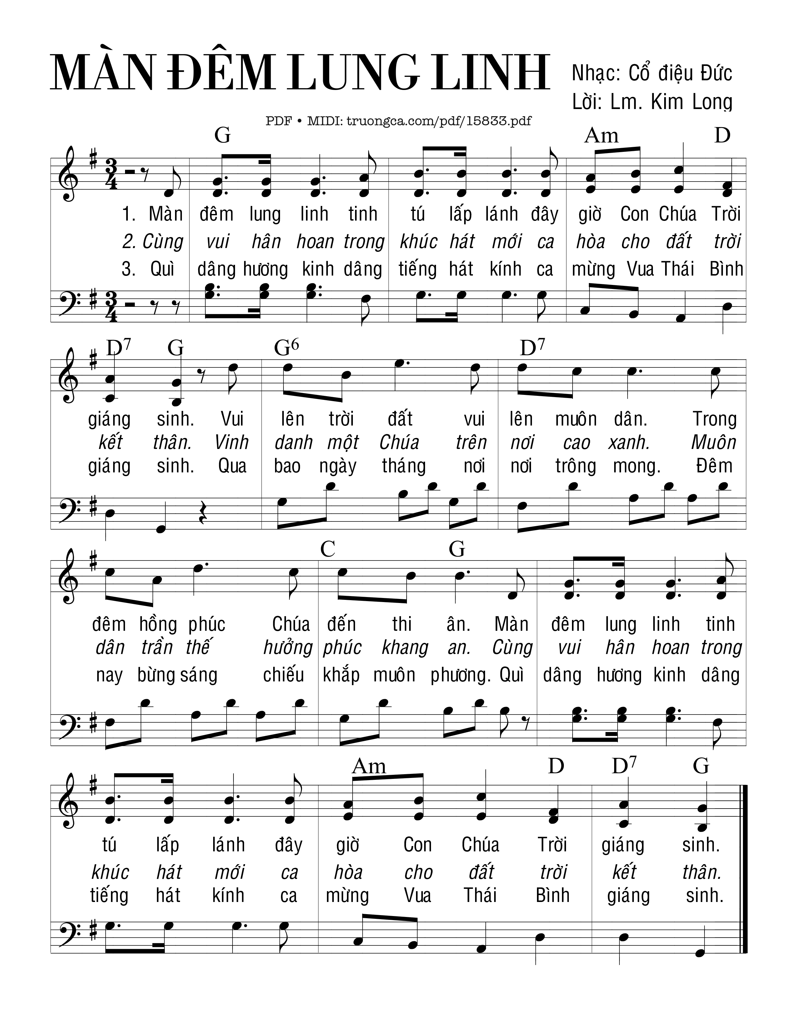 Sheet PDF of Màn đêm Lung Linh (Bè STAB)