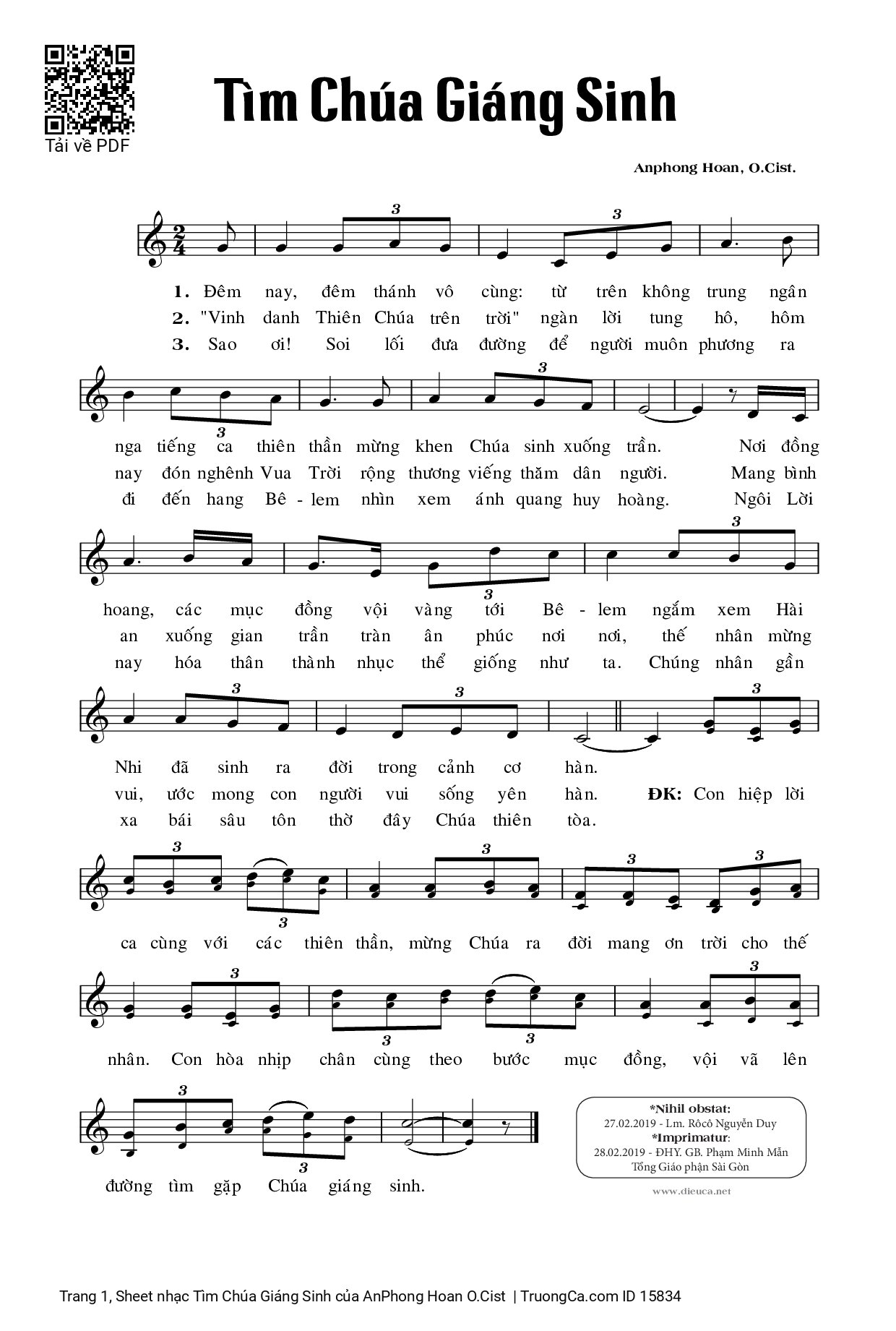 Sheet PDF of Tìm Chúa Giáng Sinh