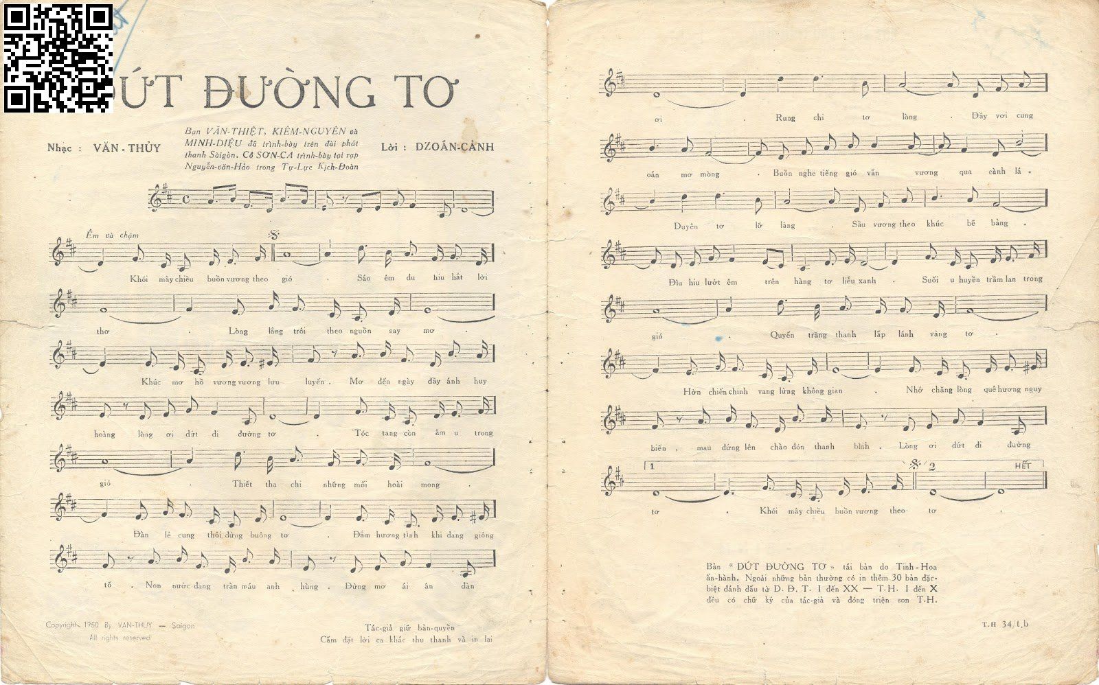 Page 2 of Sheet music PDF Dứt đường tơ - Văn Thủy