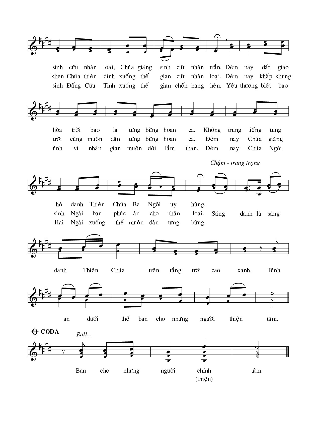 Page 3 of Sheet music PDF Chúa Ra đời - Nguyễn Quang Hưng