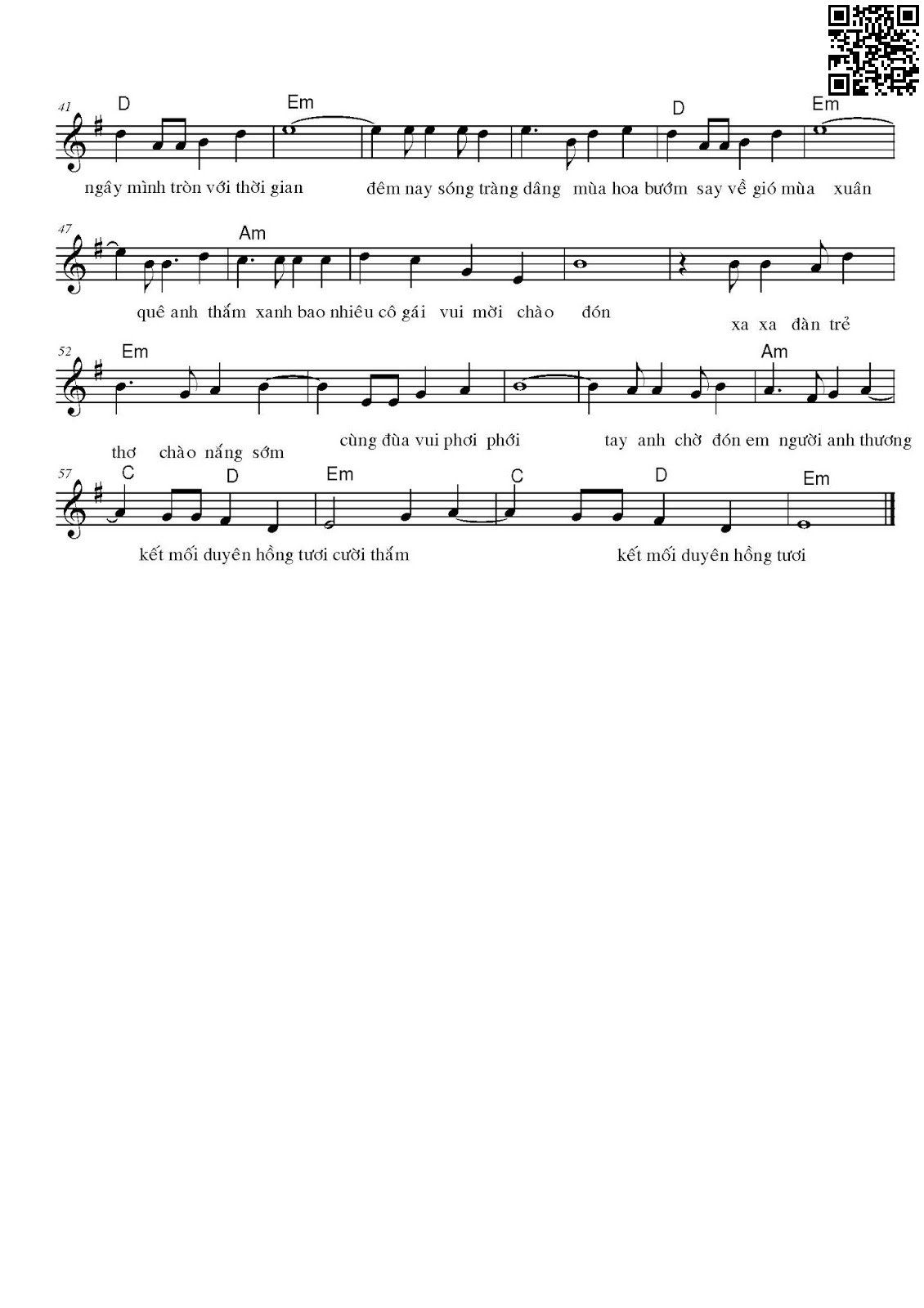 Page 2 of Sheet music PDF Duyên hồng - Đồng Giao