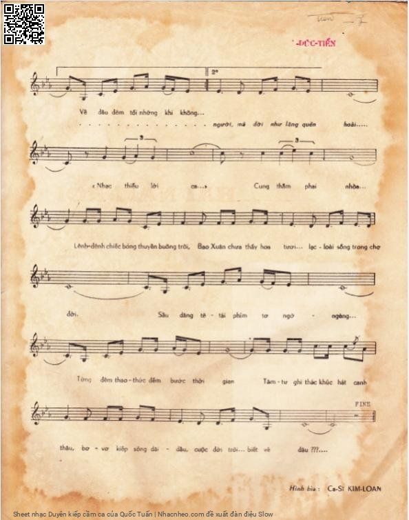 Page 3 of Sheet music PDF Duyên kiếp cầm ca - Quốc Tuấn