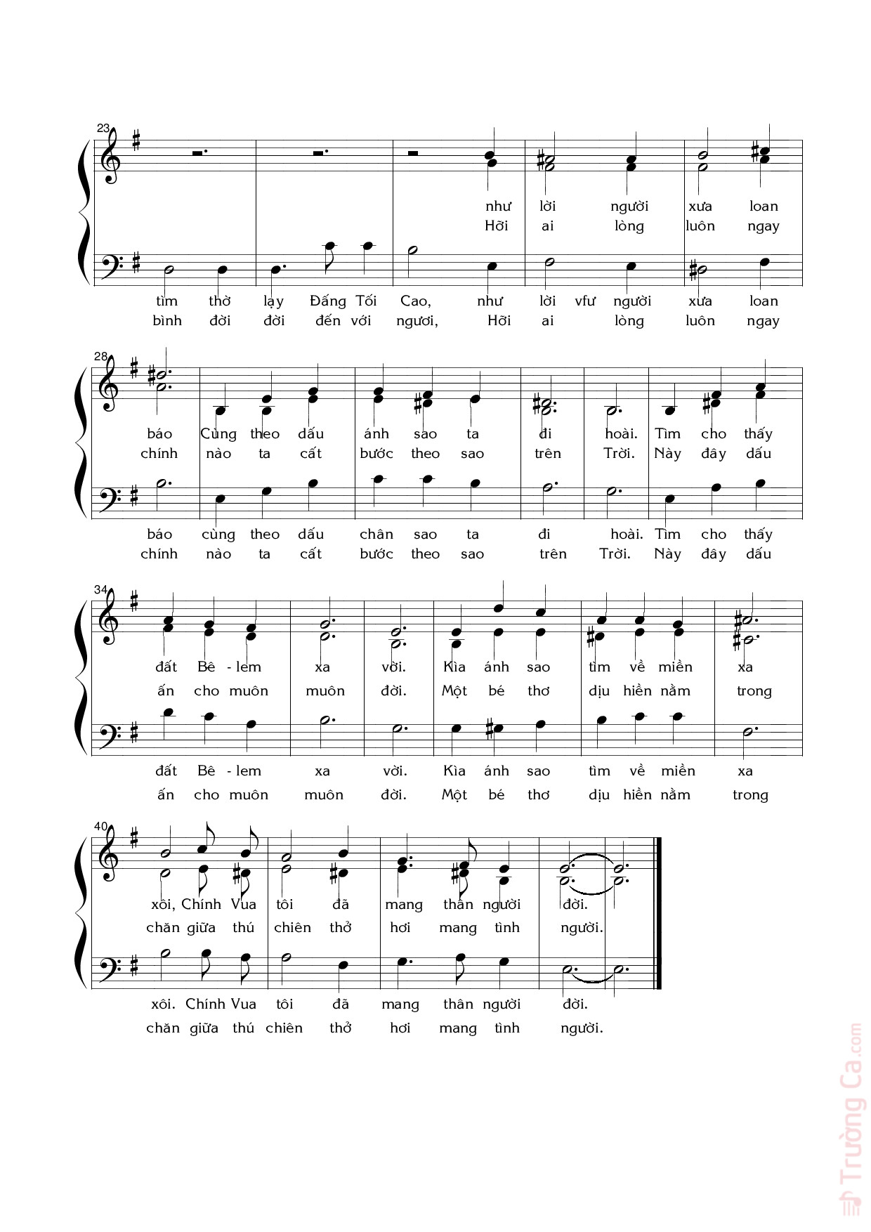 Page 2 of Sheet music PDF Theo ánh Sao - Nguyễn Bách