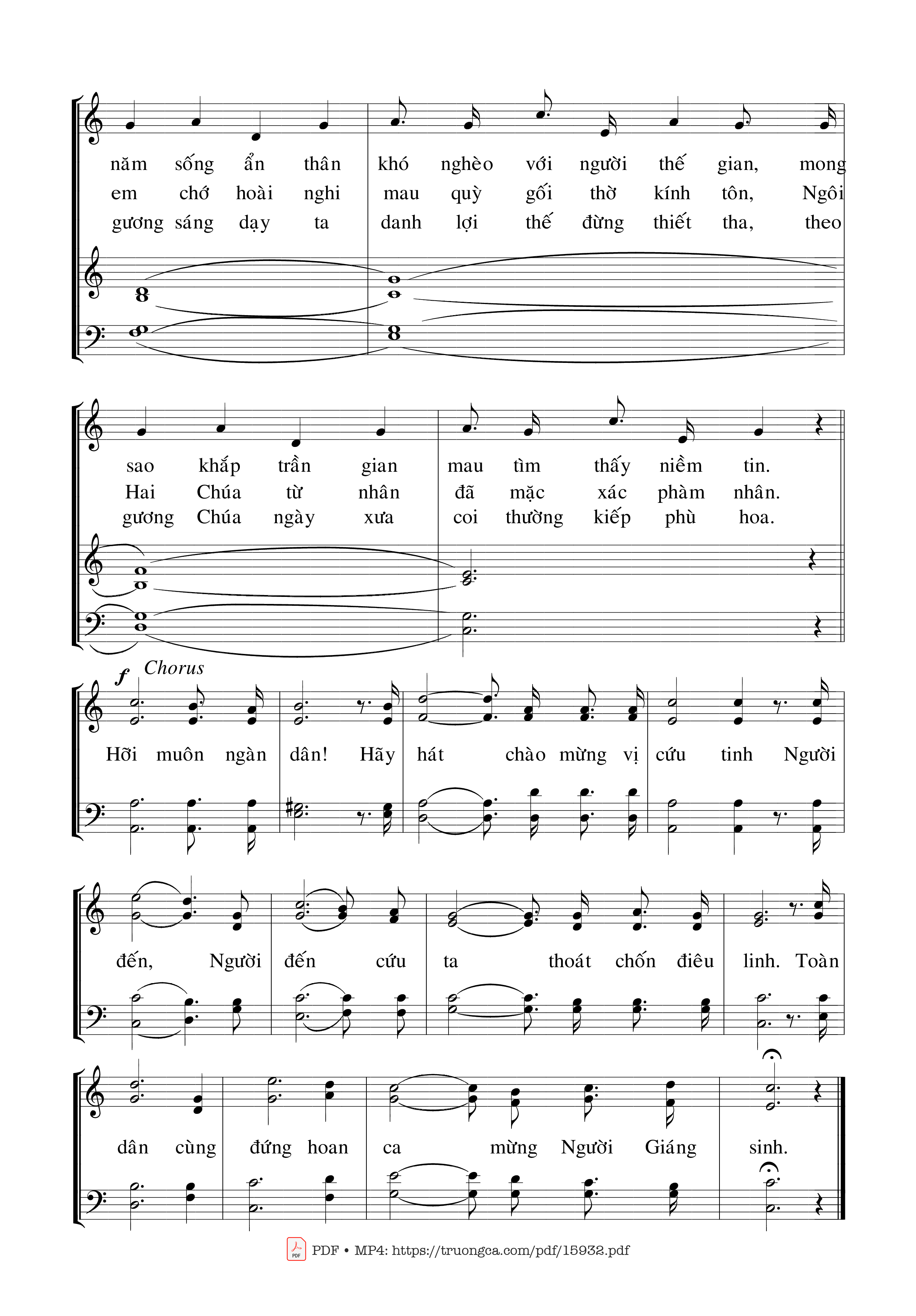 Page 2 of Sheet music PDF Chúa Ra đời - O HOLY NIGHT - Anh Linh