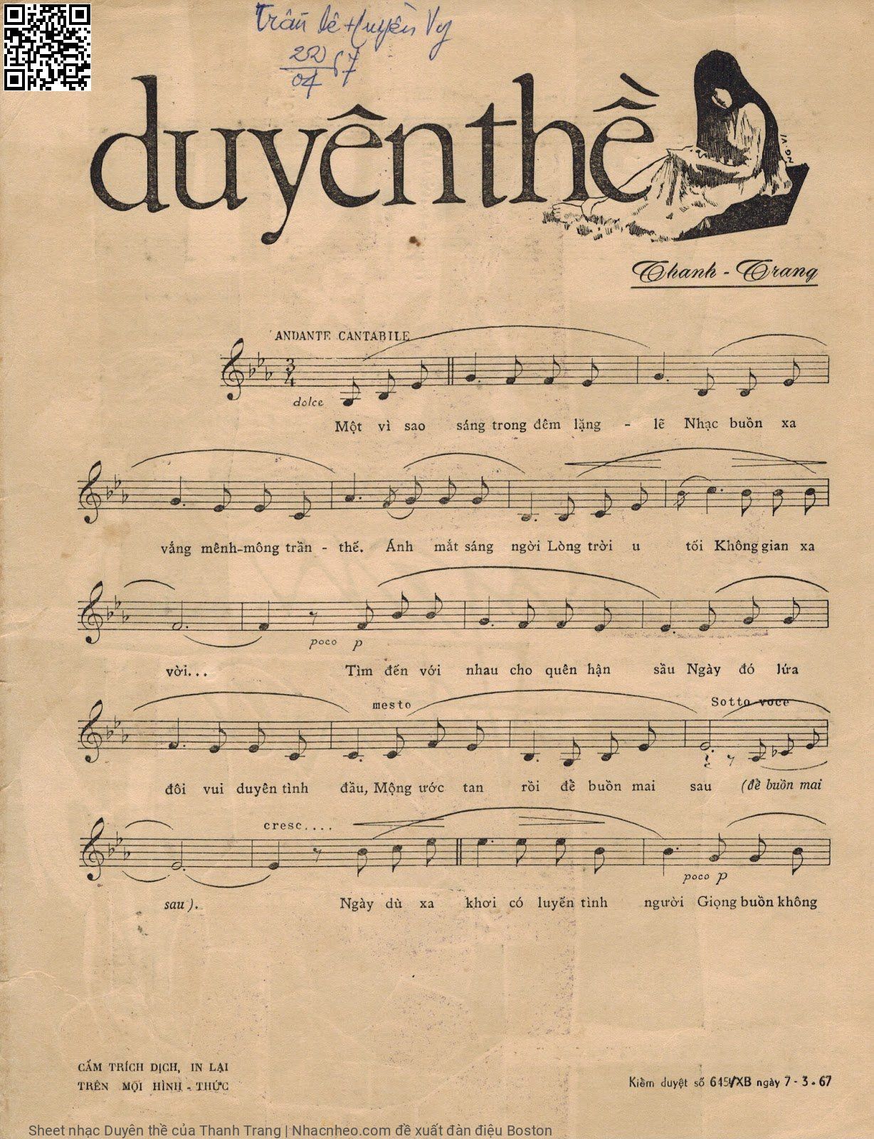 Page 2 of Sheet music PDF Duyên thề - Thanh Trang